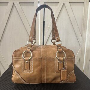 Vintage Coach SoHo Hamilton Glove-Tanned Camel Leather Satchel 10580